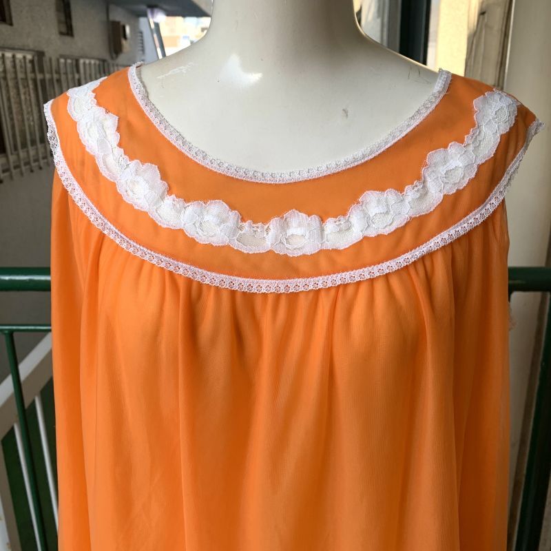 画像: Vintage flower lace line lingerie dress