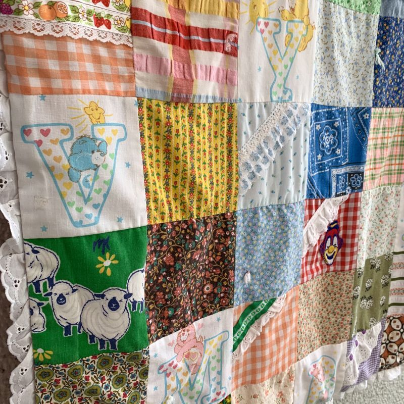 画像: Vintage patchwork&patch quilt