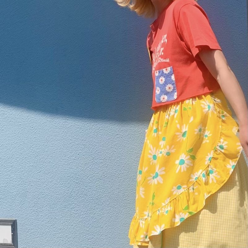 画像: Vintage daisy pattern apron