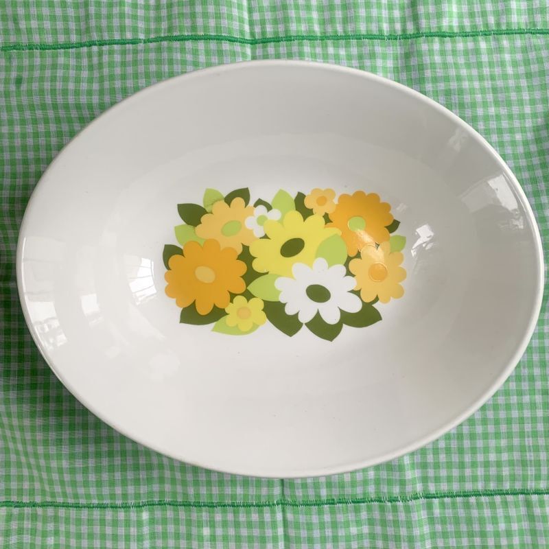 画像: Vintage flower printed bowl dish