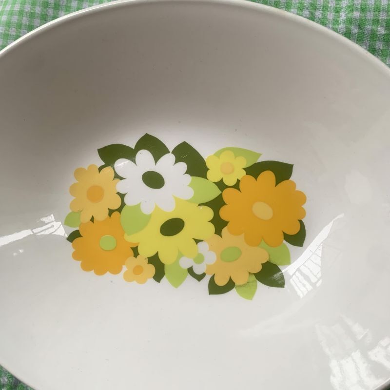画像: Vintage flower printed bowl dish