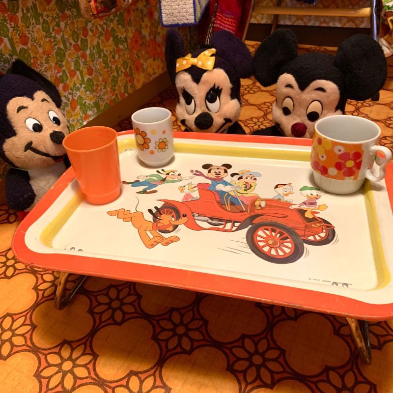 画像: Vintage Walt Disney Productions folding tin tray table