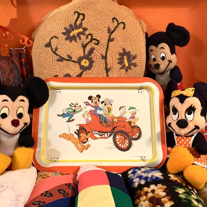画像1: Vintage Walt Disney Productions folding tin tray table