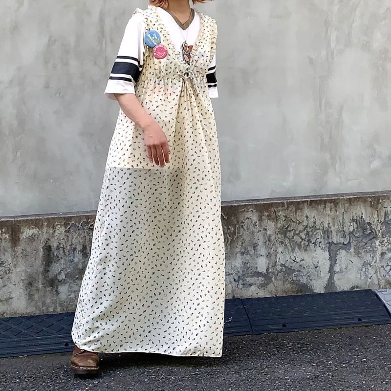 画像: Vintage flower pattern long dress