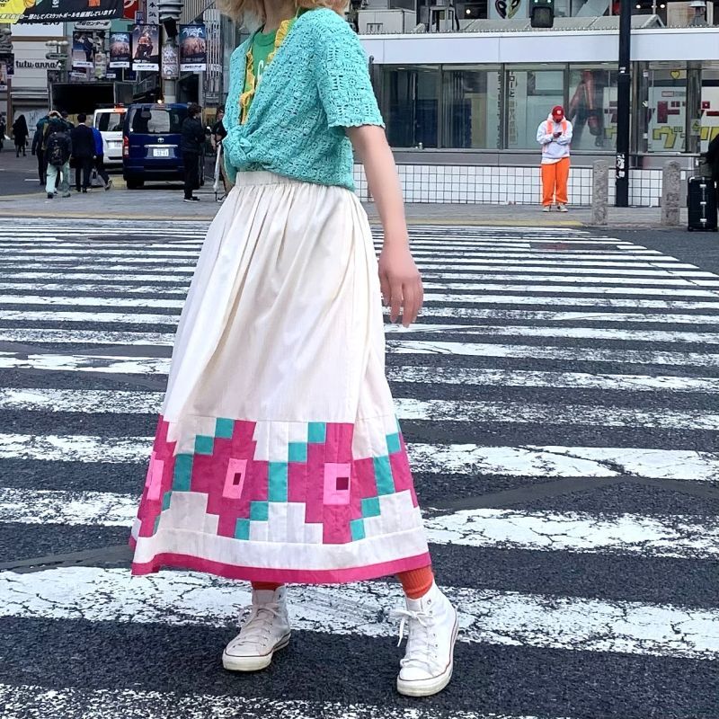 画像: Vintage design patchwork skirt