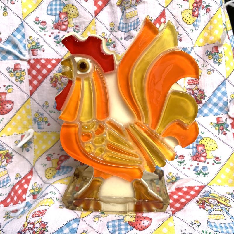 画像: Vintage Lucite rooster napkin holder