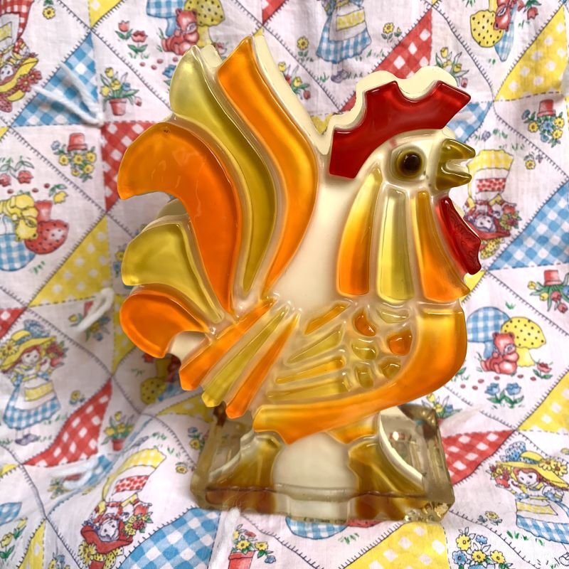 画像: Vintage Lucite rooster napkin holder