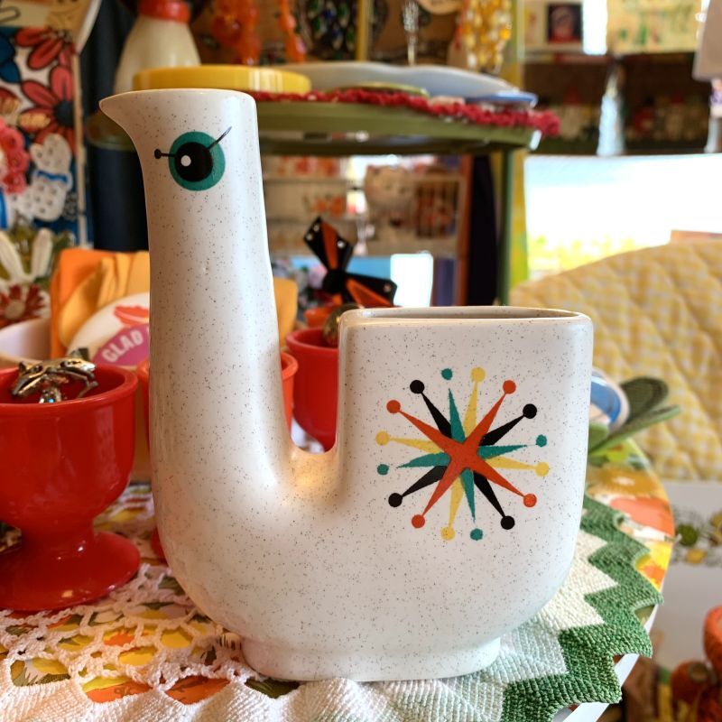 画像: レトロVintage wink bird ceramic base