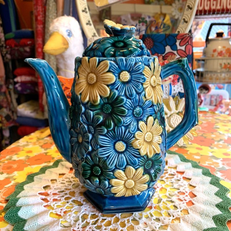 画像: Vintage flower motif pot (リペア有り)