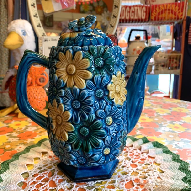 画像: Vintage flower motif pot (リペア有り)