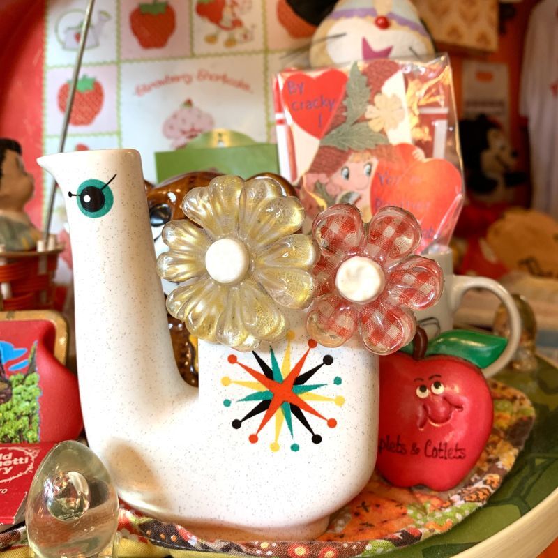 レトロVintage wink bird ceramic base - kusukusu daisy