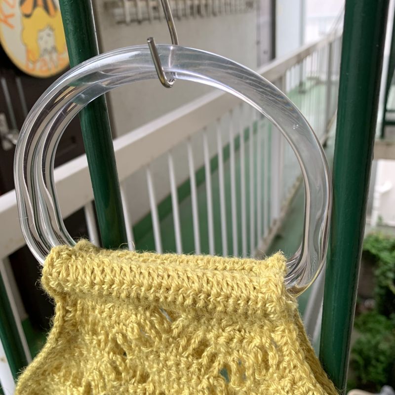 画像: Vintage clear handle crochet bag