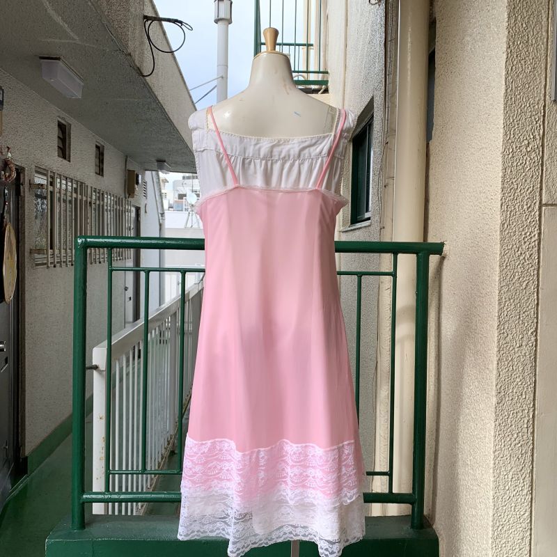 画像: Vintage tiered  flower lace lingerie dress