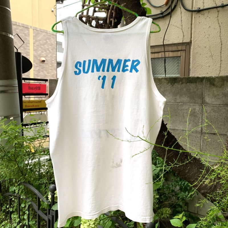 画像: (SALE)Vintage light blue printed tank top