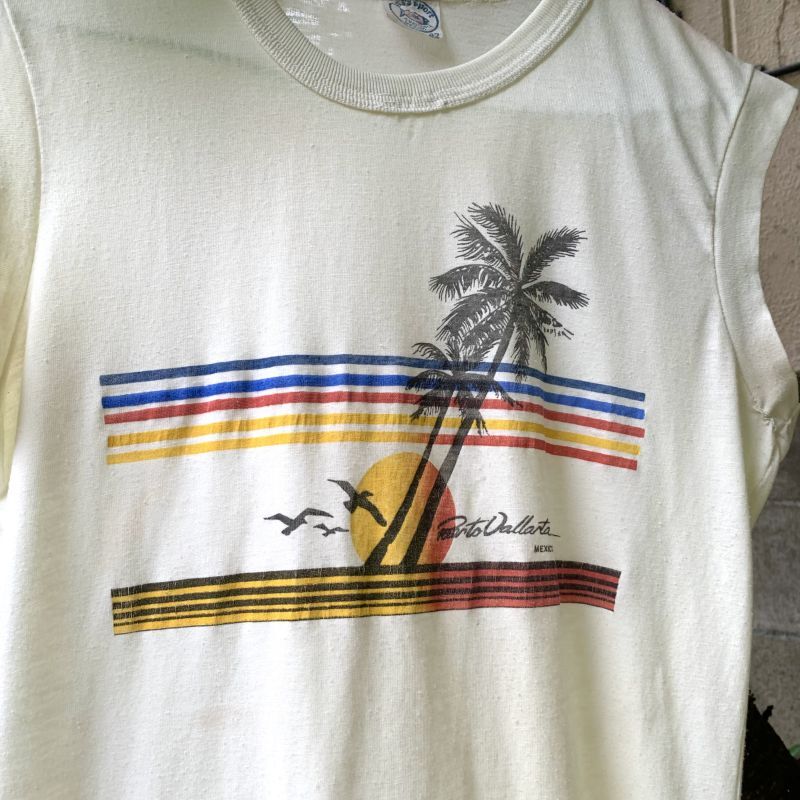 画像: (SALE)Vintage sunset printed sleeveless tee