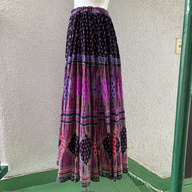 画像: Vintage Indian cotton gauze skirt