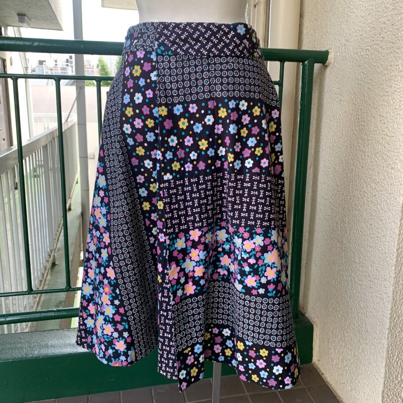 画像: Vintage flower pattern wrap skirt