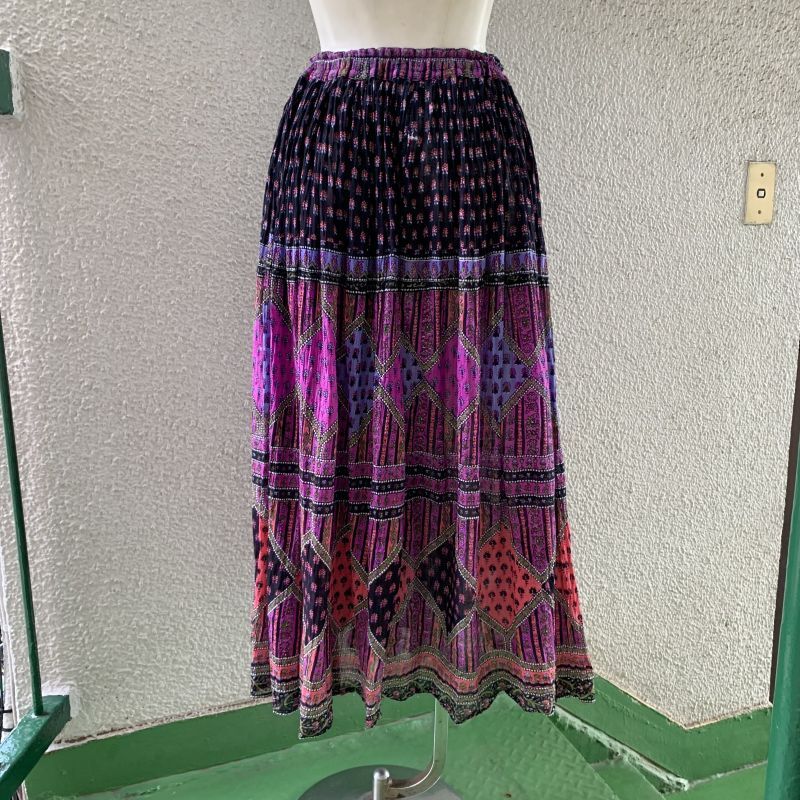 画像: Vintage Indian cotton gauze skirt