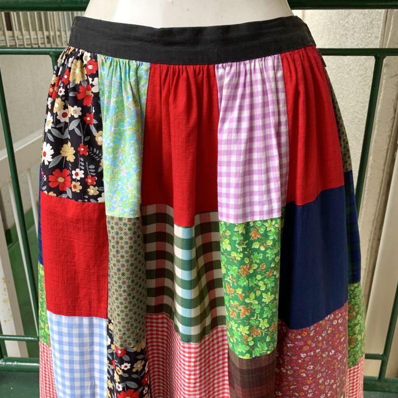 画像: Vintage patchwork skirt