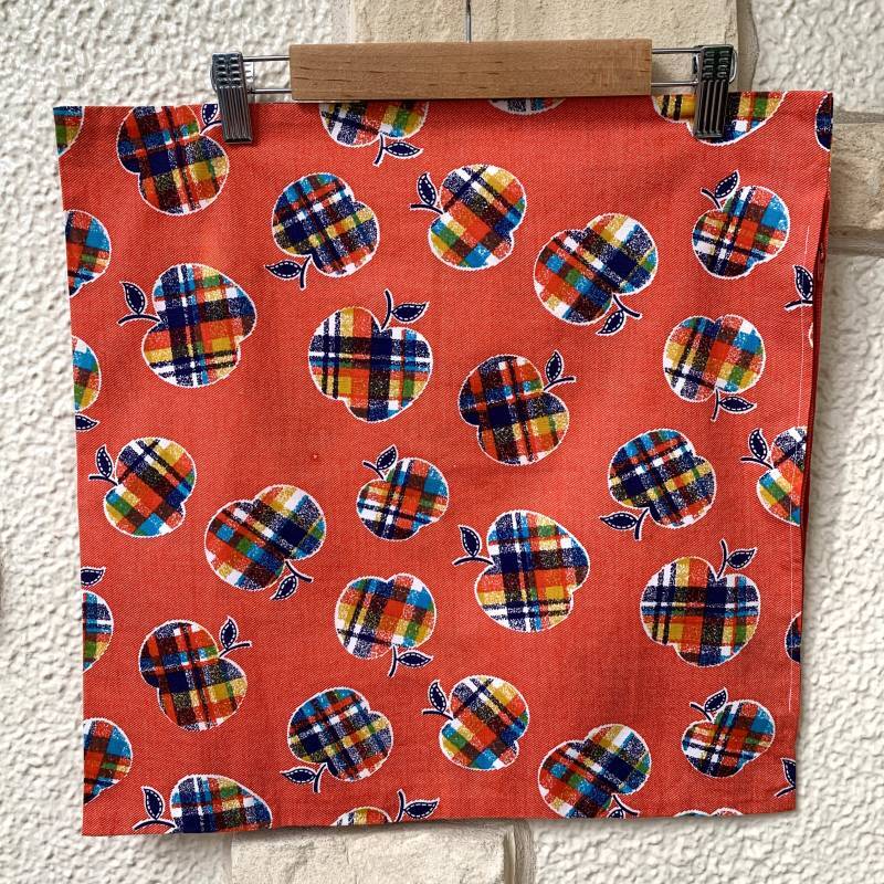 画像: Vintage madras check apple cushion cover