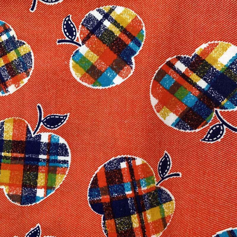 画像: Vintage madras check apple cushion cover