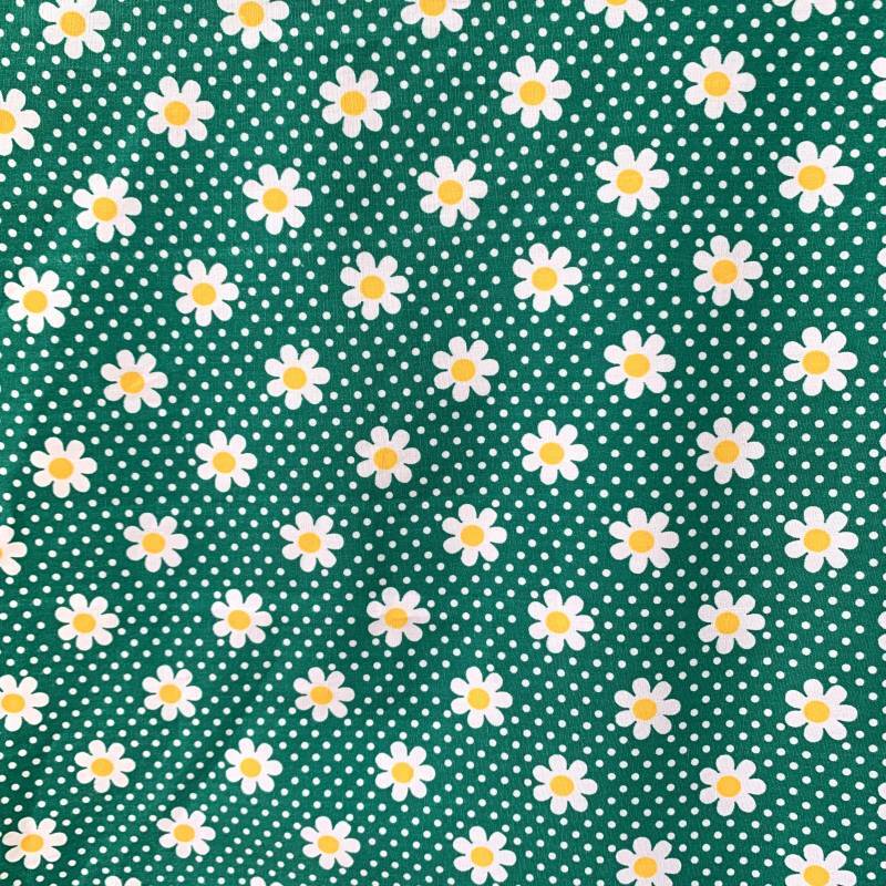 画像1: Vintage daisy&pin dot printed cloth