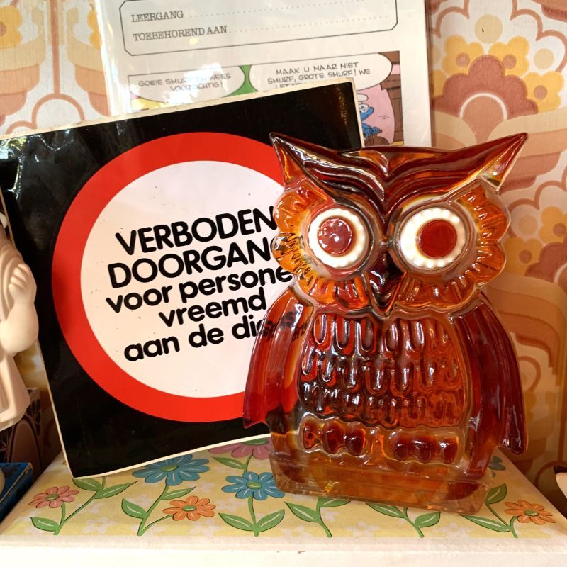 画像: Vintage lucite owl napkin holder