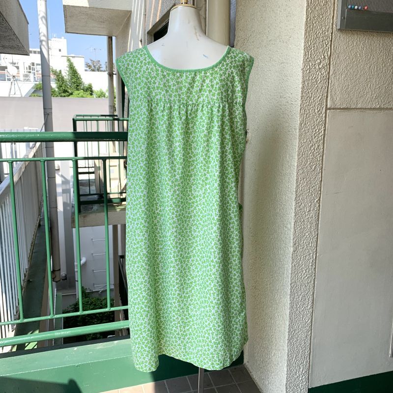 画像: (SALE) Vintage clover printed sleeveless dress