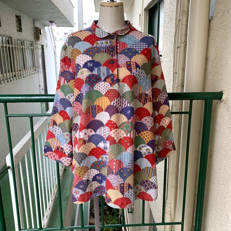 画像: Vintage JCPenney patchwork printed top