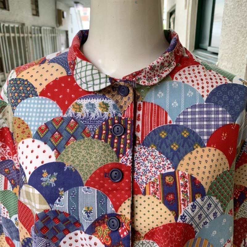 画像: Vintage JCPenney patchwork printed top