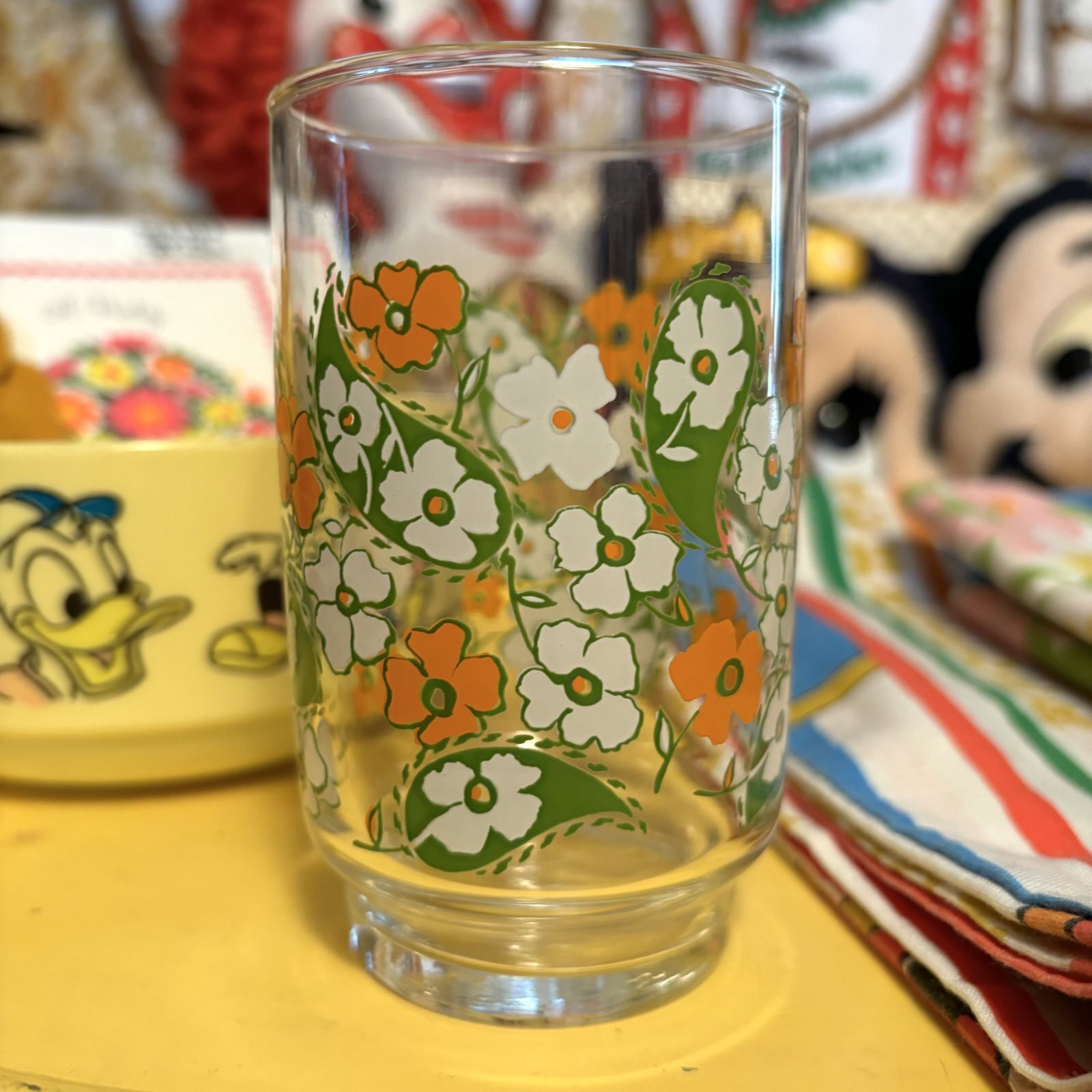 画像: OR/WH Flower printed glass