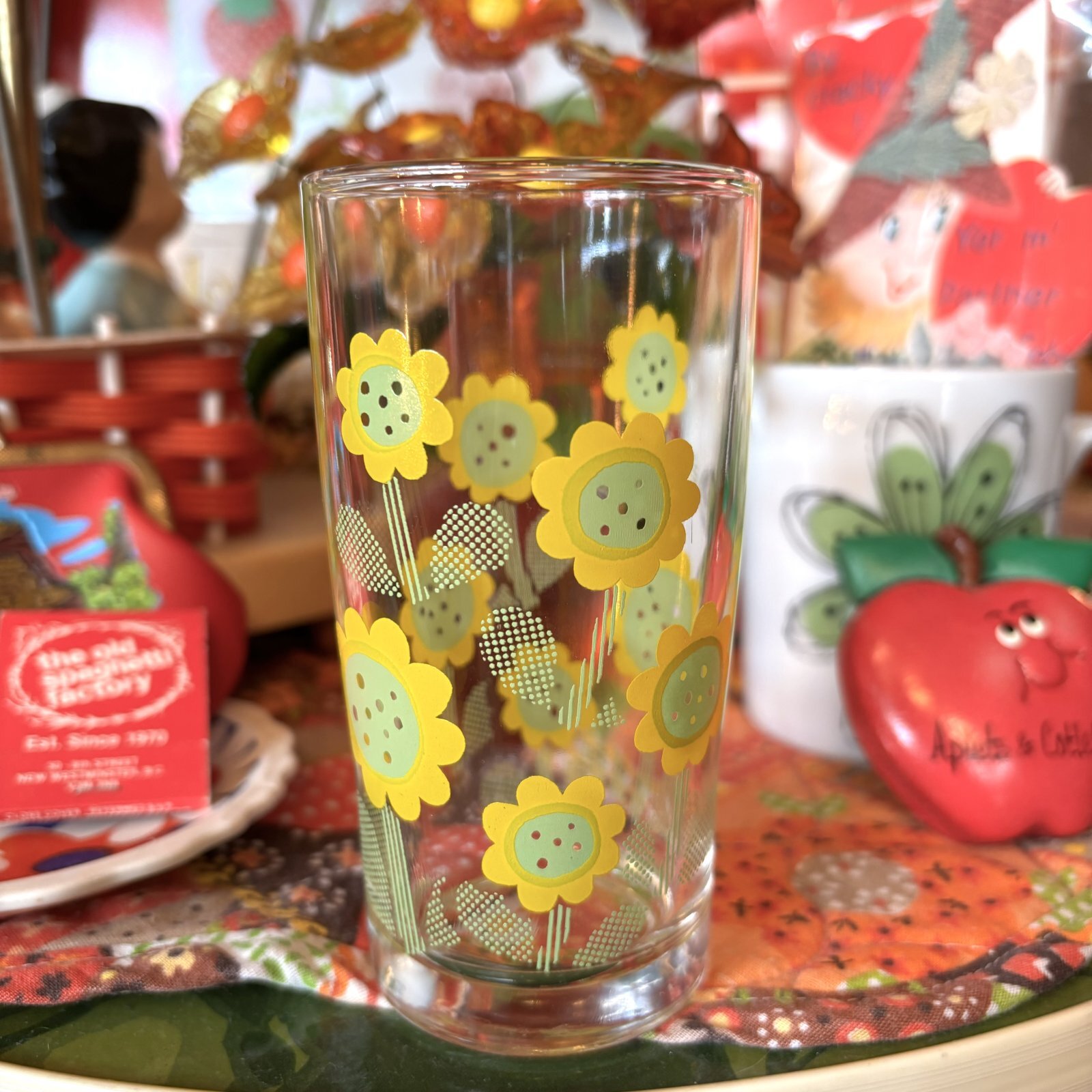 画像: YE/GR Flower printed glass