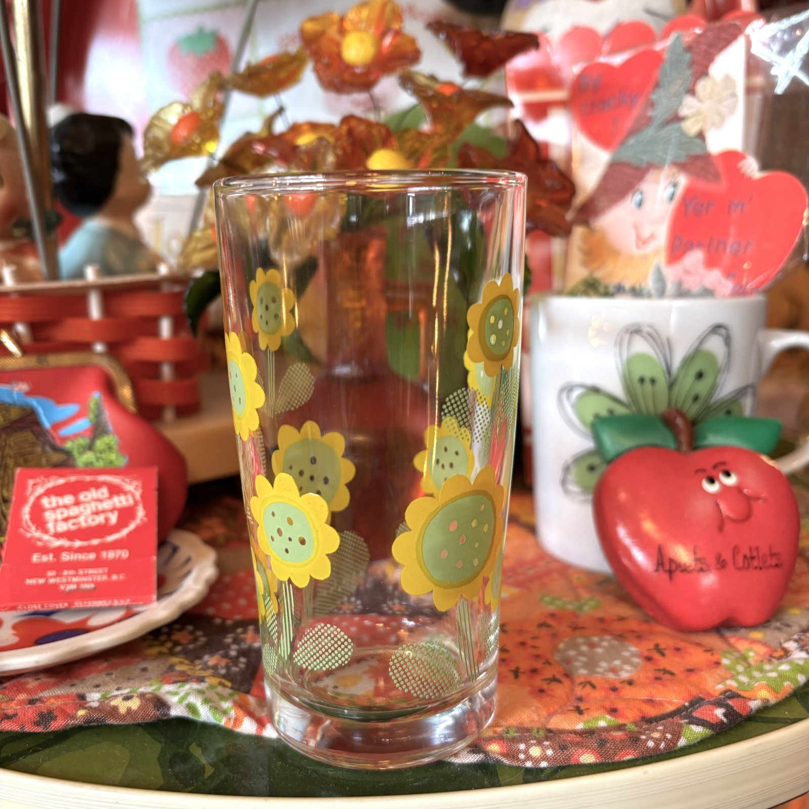 画像: YE/GR Flower printed glass