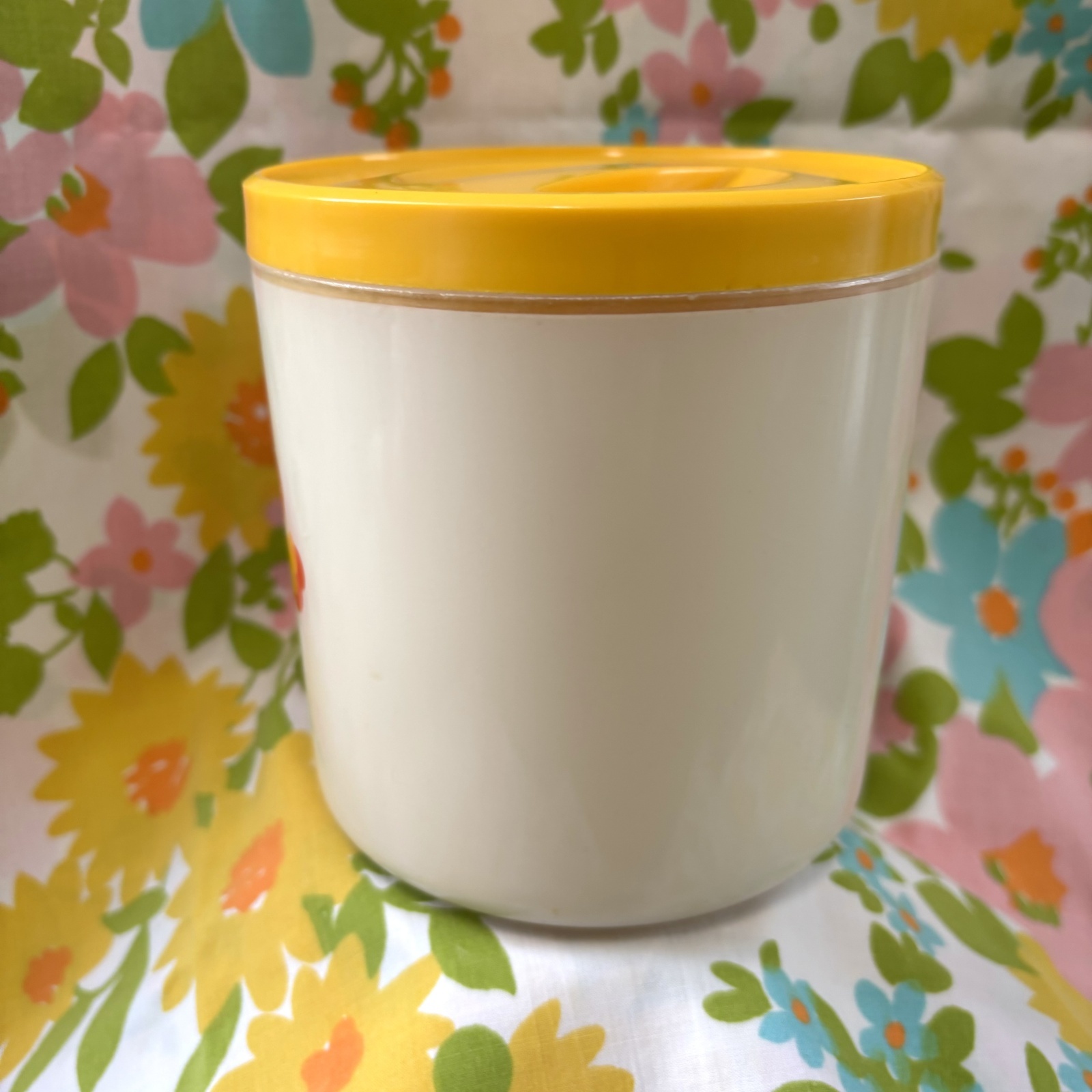 画像: Vintage ye/or flower printed canister