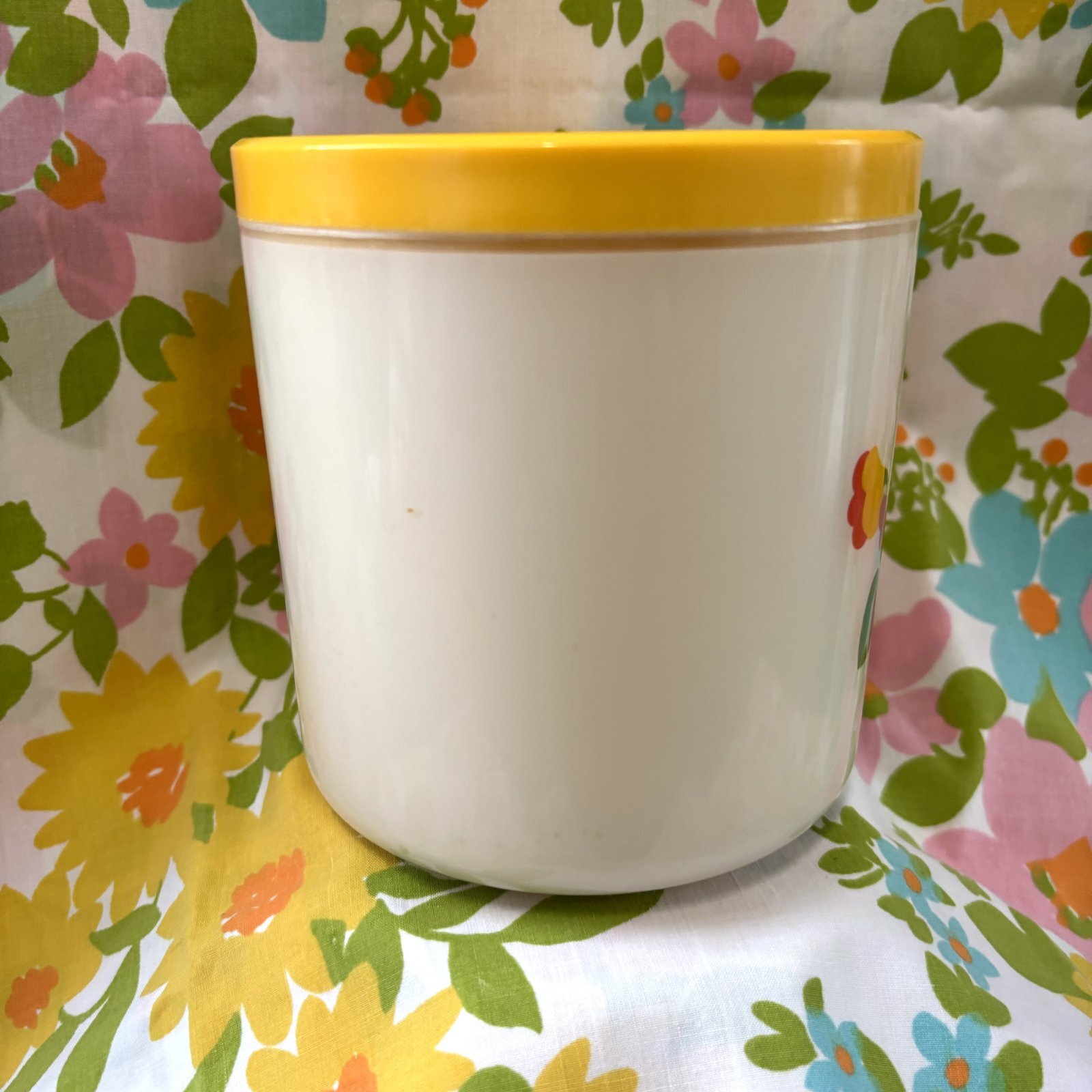 画像: Vintage ye/or flower printed canister