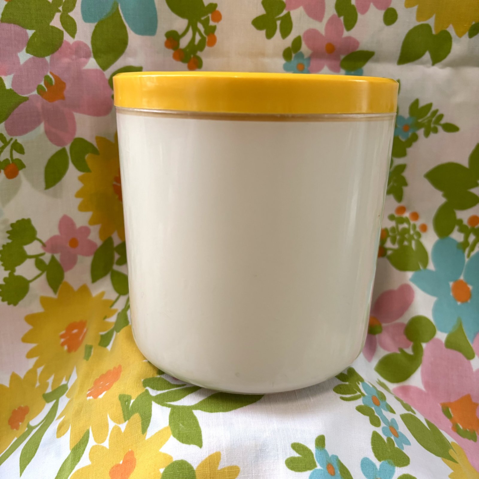 画像: Vintage ye/or flower printed canister