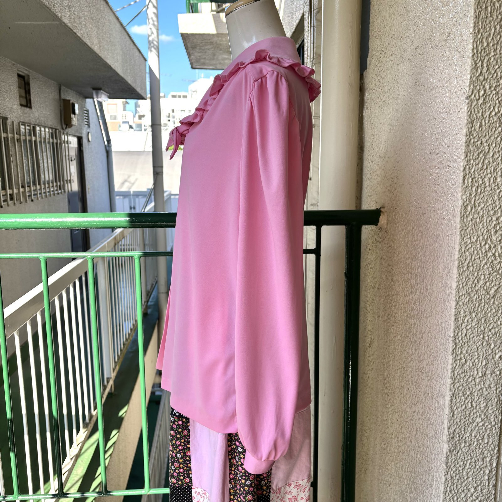 画像: (E様専用) Vintage pk ruffle collar blouse