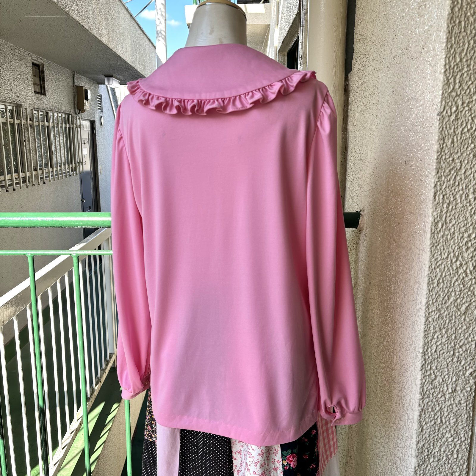 画像: (E様専用) Vintage pk ruffle collar blouse