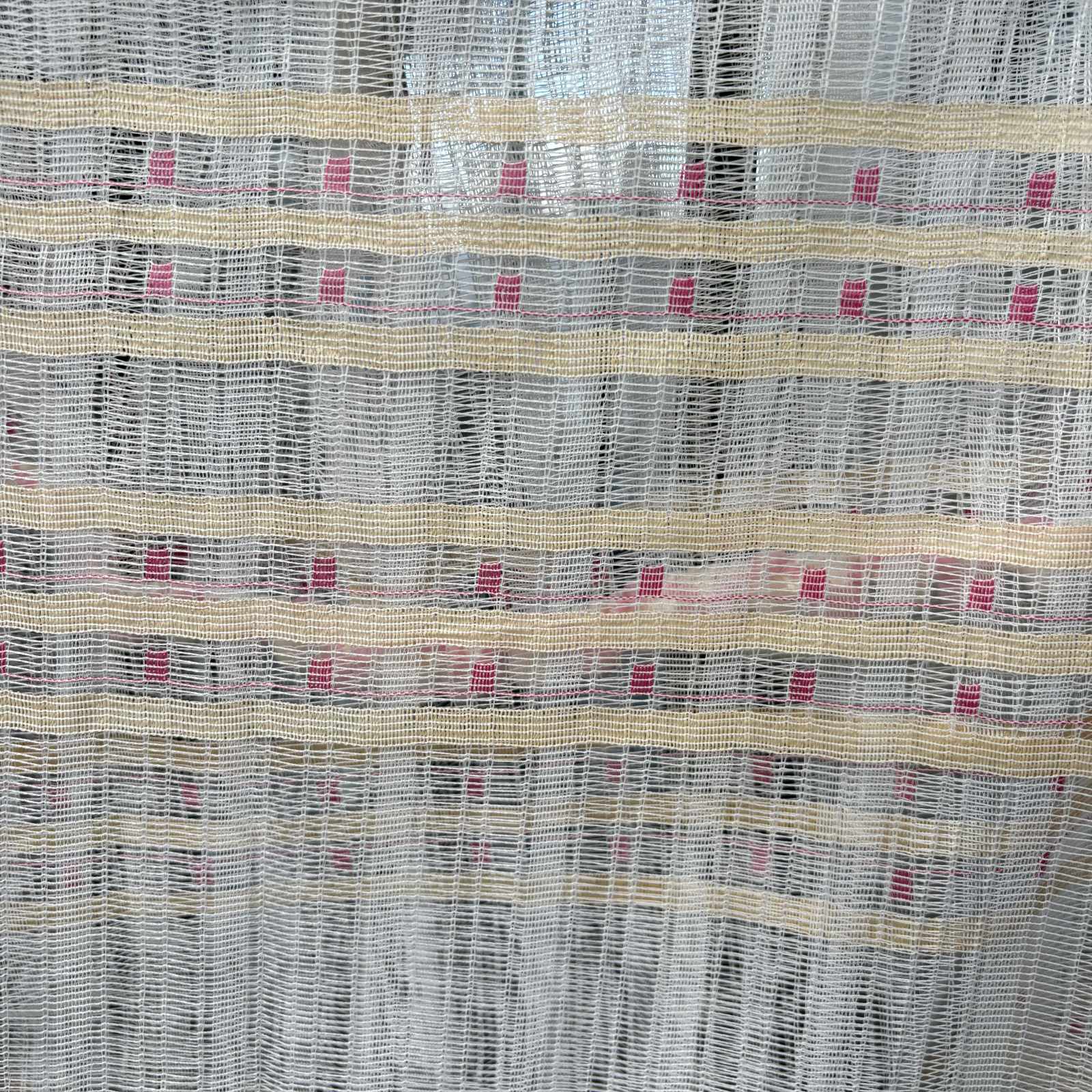 画像: Vintage pk&wh ponpon lace curtain