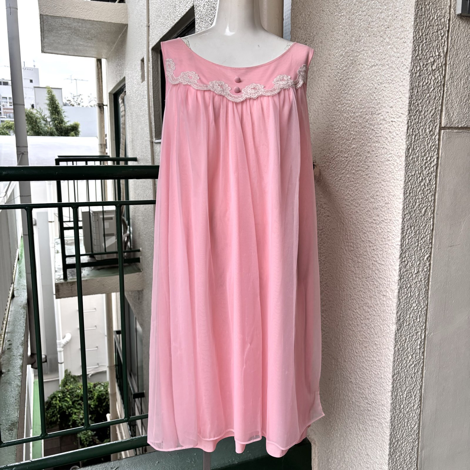 画像: Vintage babypink lingerie dress