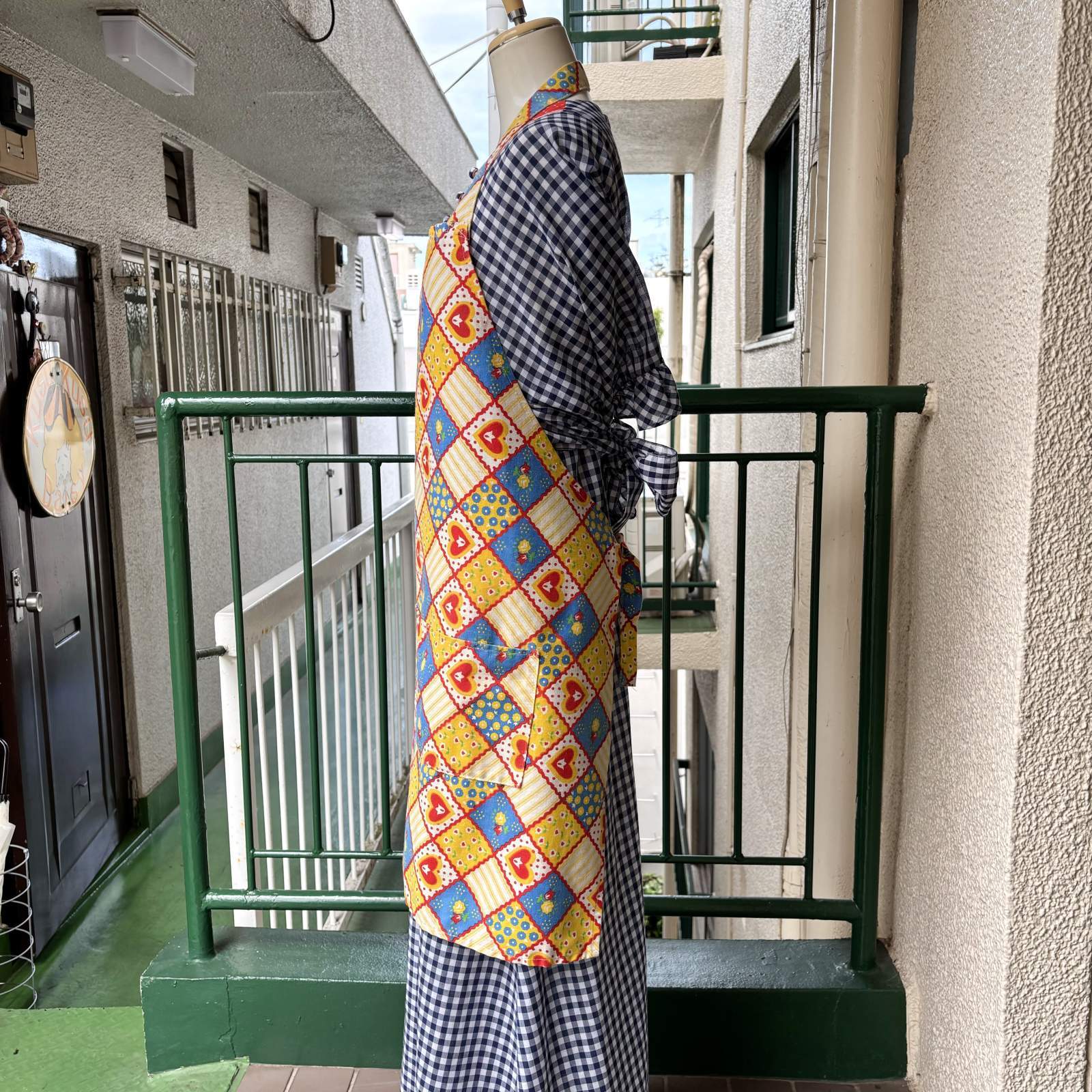 画像: Vintage patchwork printed apron