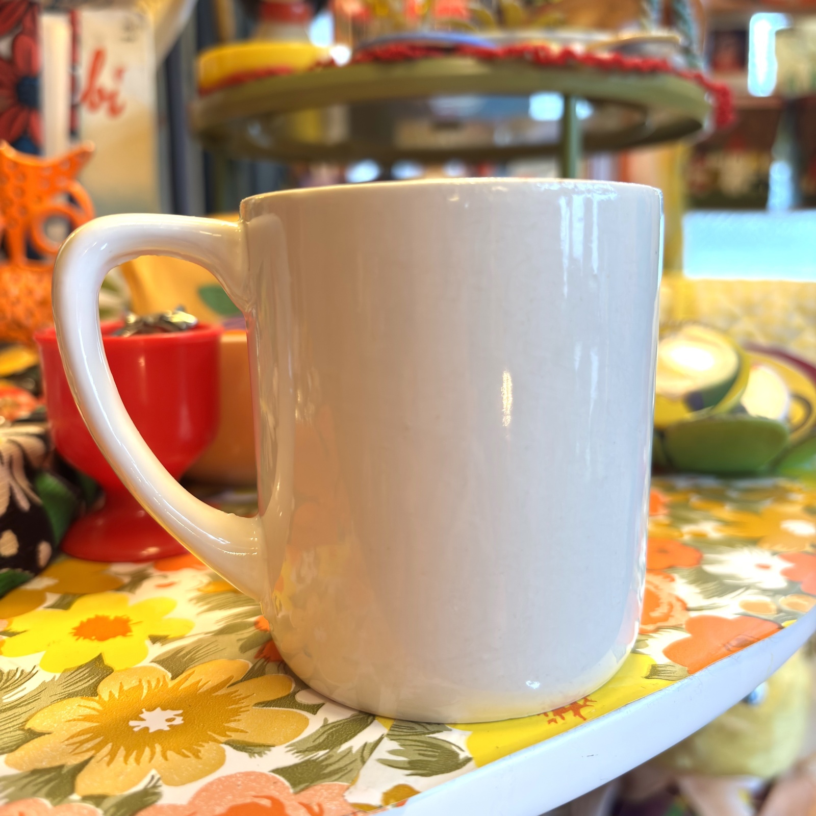 画像: Vintage flower printed mug A