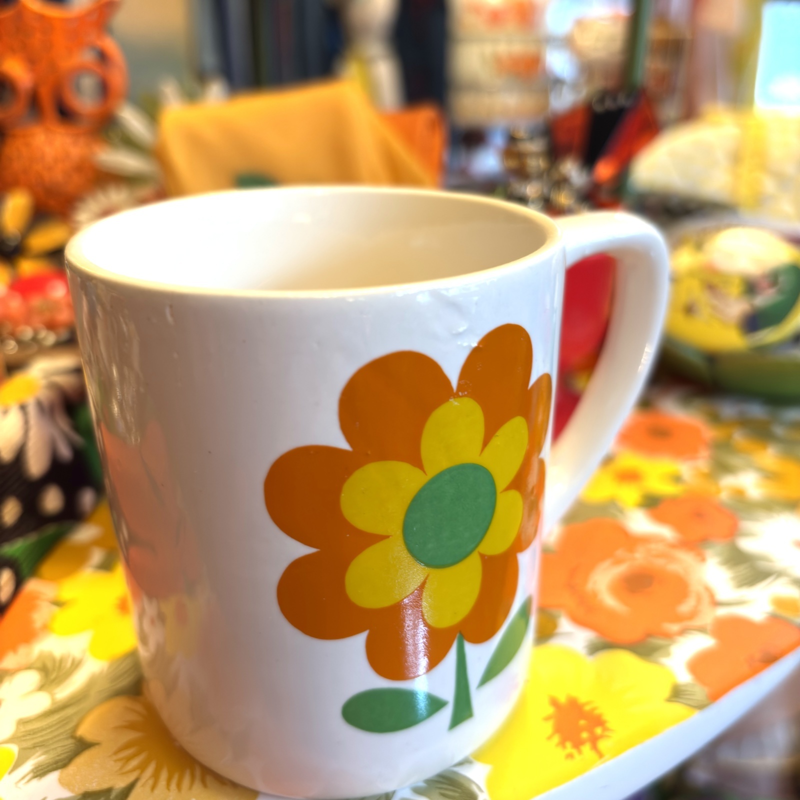 画像: Vintage flower printed mug B