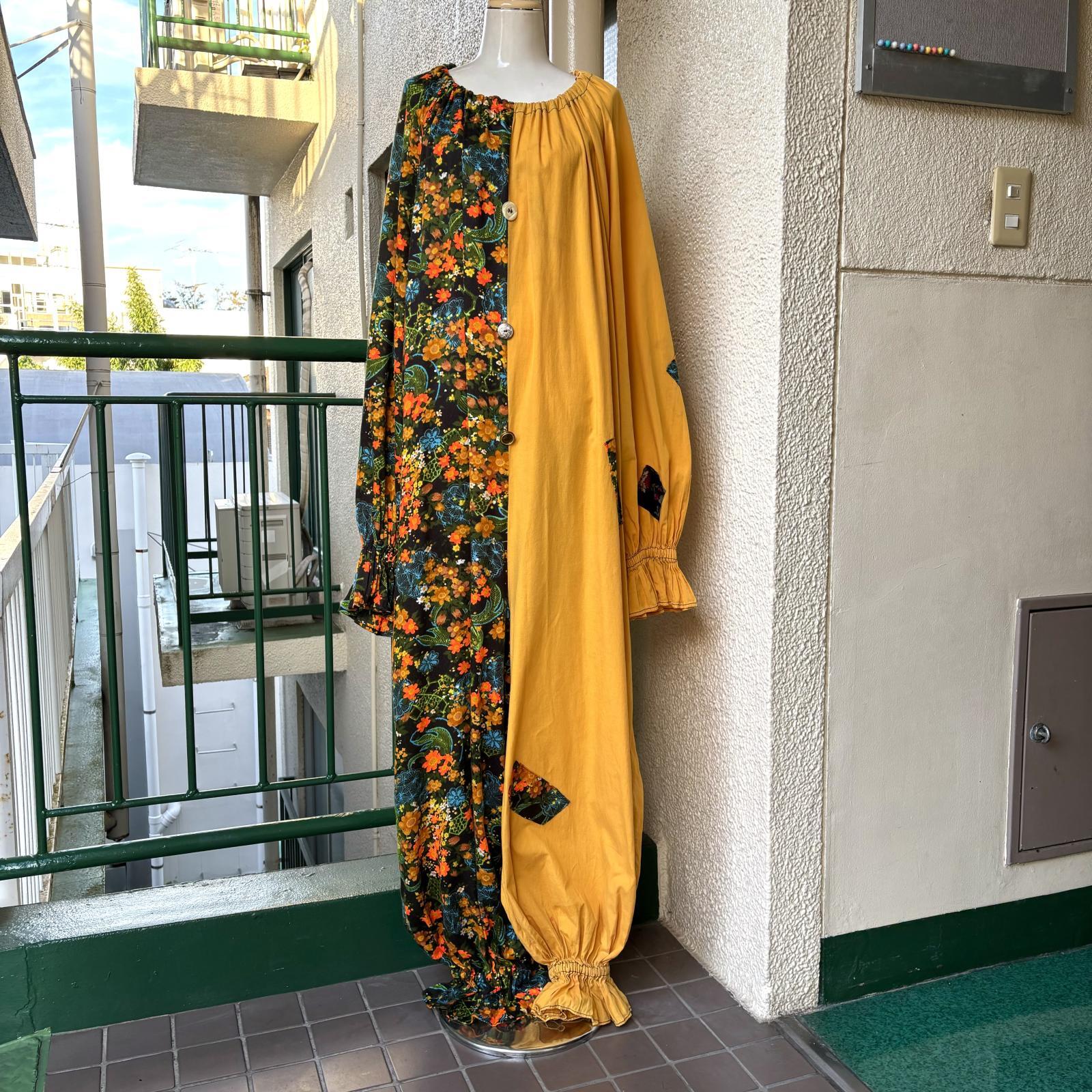 画像: Vintage flower patchwork coveralls