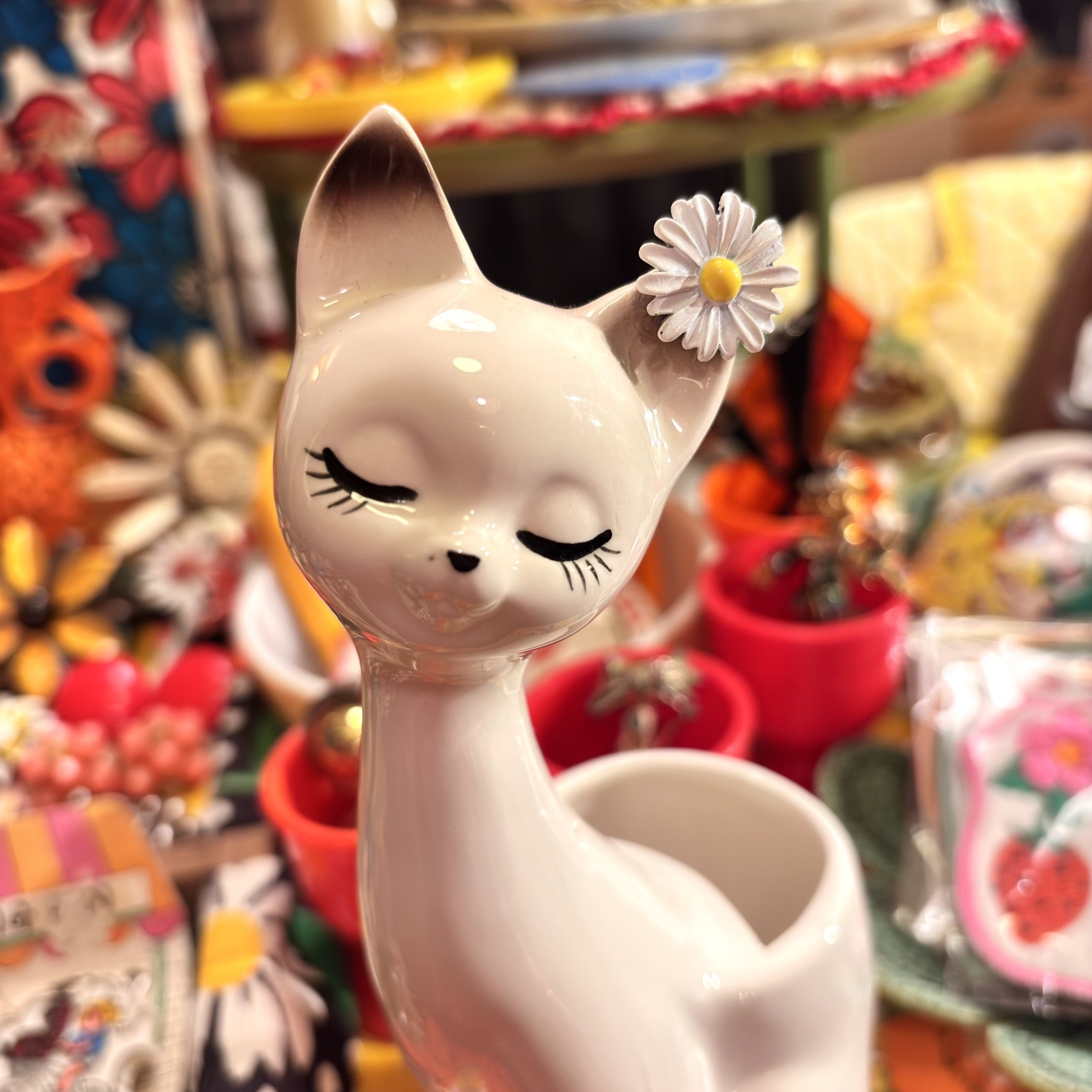 画像: Vinage cat vase