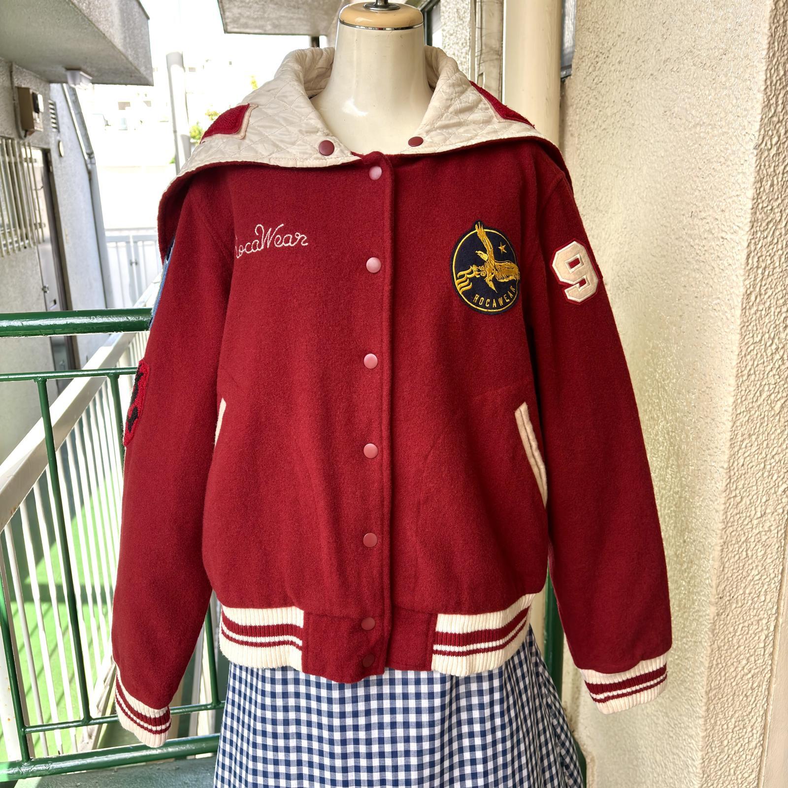 画像: Vintage wh/rd patch sailor collar stadium jumper