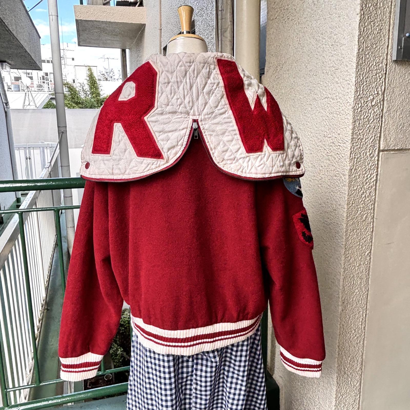 画像: Vintage wh/rd patch sailor collar stadium jumper