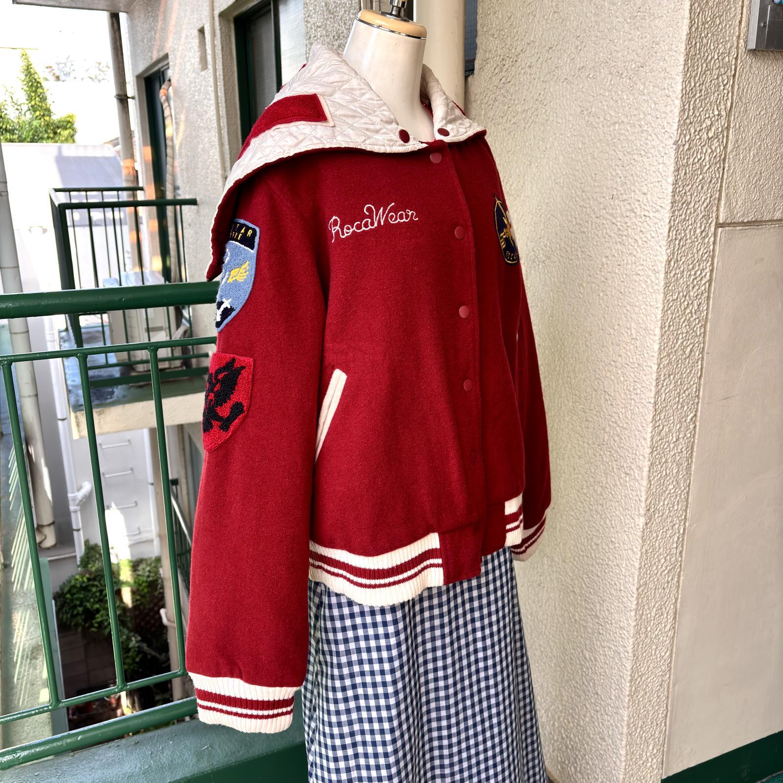 画像: Vintage wh/rd patch sailor collar stadium jumper