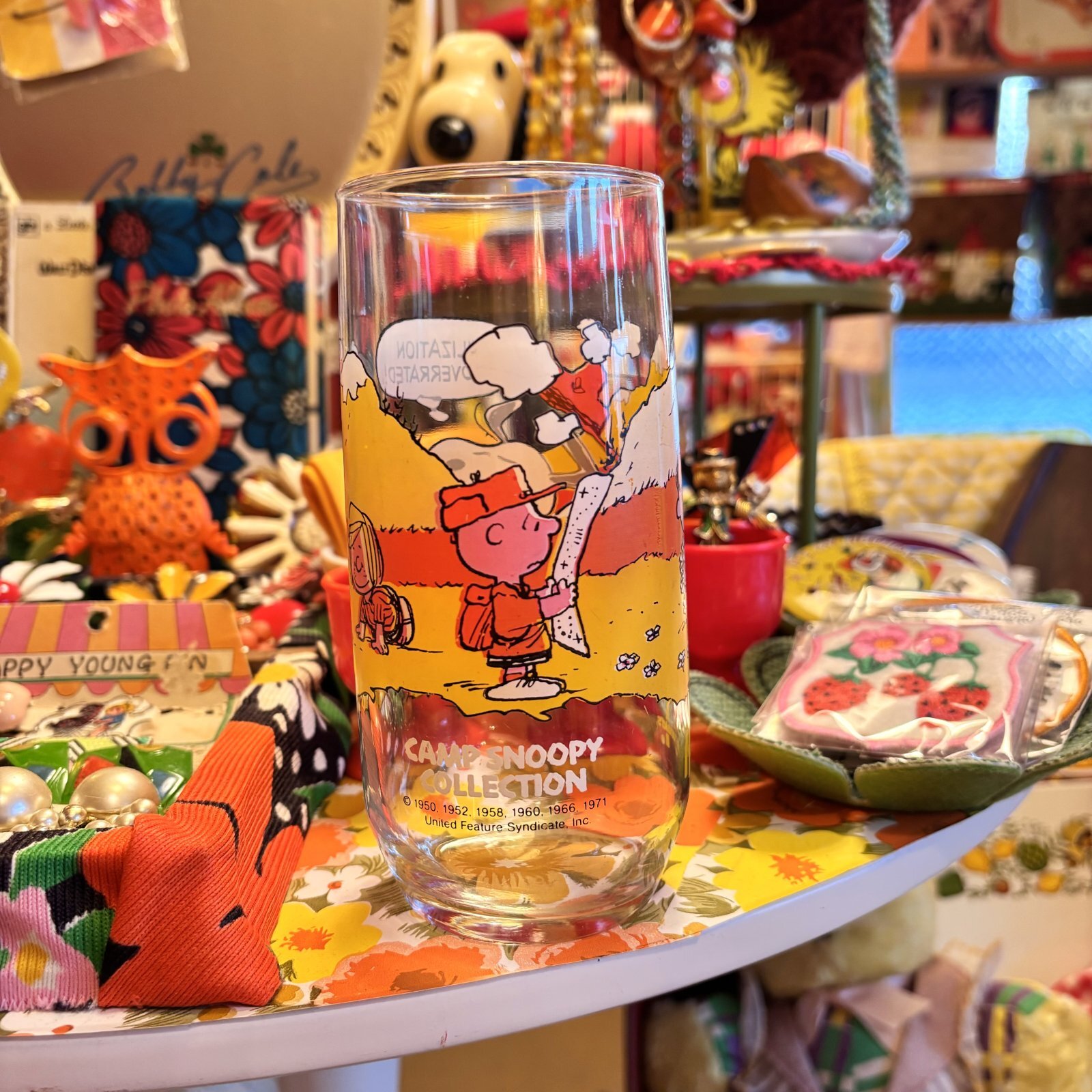 画像: 1983 Snoopy Camp collection McDonald's glass