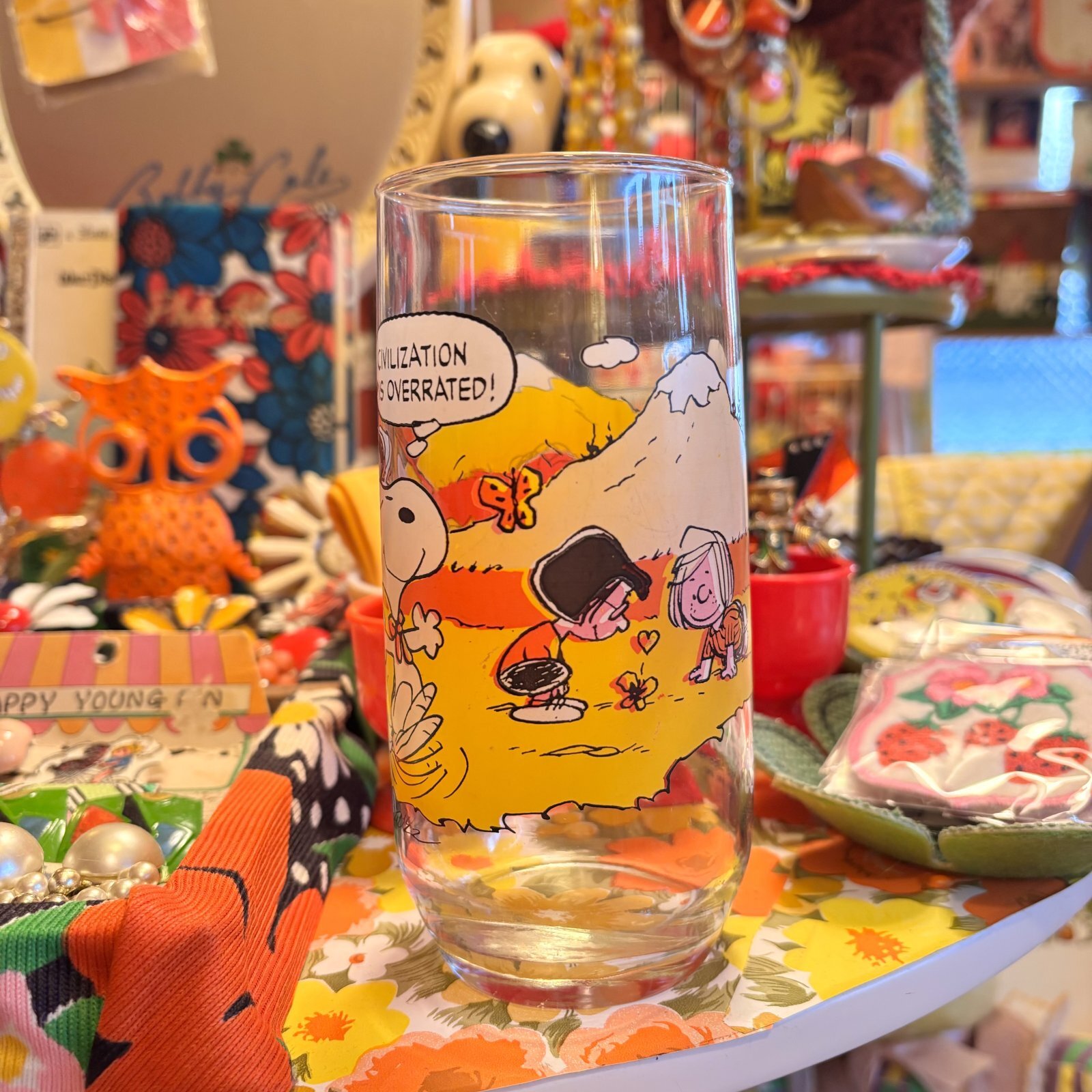 画像: 1983 Snoopy Camp collection McDonald's glass